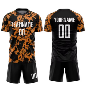 Concevez votre propre uniforme de football pour la vente en ligne, 100% polyester respirant, maillots de football légers, nom d'équipe personnalisé - Product Image 5