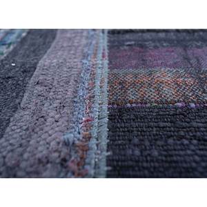 Provenance <b>Boho</b> Hand Knotted Wool <b>Rugs</b> Grey Black Patchwork Design for Home Hallway Rectangle Abstract for Teenagers' Rooms - Product Image 3