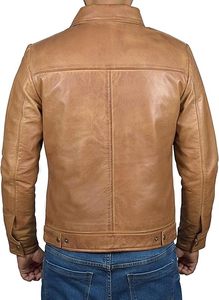 Veste en cuir d'agneau véritable pour hommes de qualité supérieure veste de style motard de moto classique coupe ajustée vêtements d'extérieur en cuir véritable - Product Image 4