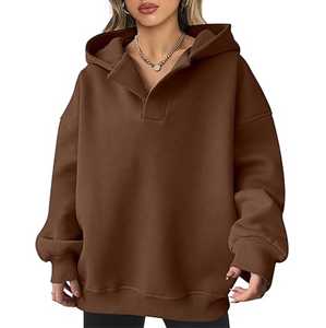 2025 nouveau à la mode en gros personnalisé partout entièrement impression sweats à capuche pour femmes coupe ample à capuche goutte épaule plaine sweats à capuche vierges - Product Image 3