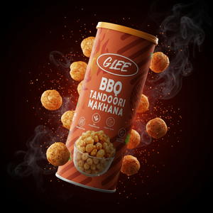 Glee Impex BBQ Tandoori Makhana Spicy 80g Pringle Jar Roasted Fox Nuts Semi-Soft Low-Fat Gluten Free High Protein Fiber Snack - Product Image 4