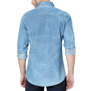 2025 sur mesure hommes jean chemise hiver produit hommes jean chemise pas cher prix hiver chaud jean chemise - Product Image 3