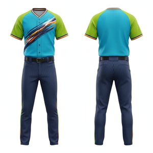 Uniforme de Béisbol al por Mayor, Personalizado, Sublimado, de Poliéster, de Secado Rápido, con Malla - Product Image 1