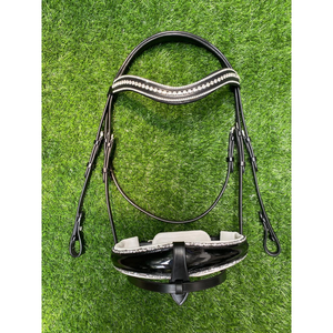 Brida anatómica de cuero de calidad superior para caballos de fabricante equino con brazaletes y cristales para nariz, equipo para caballos - Product Image 5