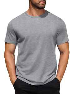 Camiseta de Verano 2026 para Hombre, 100% Algodón, Corte Musculoso, Cuello Redondo, Color Sólido Básico, Logotipo Personalizado, OEM, Venta al por Mayor, Corte Ajustado - Product Image 1