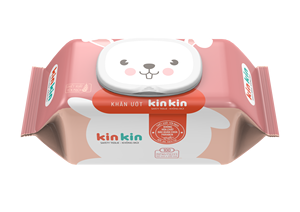 Lingettes humides pour bébé OEM KinKin, 30 pièces, peau sensible, tissu non tissé en rayonne, stérilisées, sans agents fluorescents, du Vietnam - Product Image 3