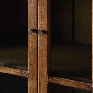 Modern Luxury Living Room Cupboard Double Door Kitchen Cabinet Solid Wood American Style Custom - Product Image 4