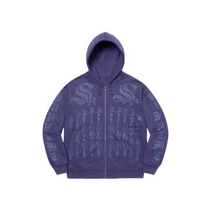 Sweat à capuche personnalisé pour hommes, lavé à l'acide, pull-over surdimensionné avec appliques en strass, coupe boxy, teint uni, pour l'hiver - Product Image 1