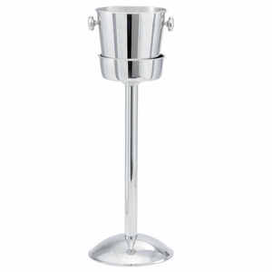 Beverage Tub with Black Stand <b>Stainless</b> <b>Steel</b> <b>Wine</b> <b>Cooler</b> with Stand Ice Bucket Beverage Holder with Stand Wholesale Manufacture - Product Image 3