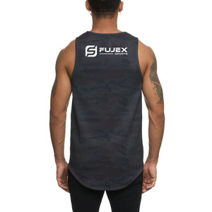 Débardeurs sans manches avec logo personnalisé pour hommes Débardeur de fitness en coton avec poche pour l'entraînement sportif Gilet d'entraînement décontracté - Product Image 3