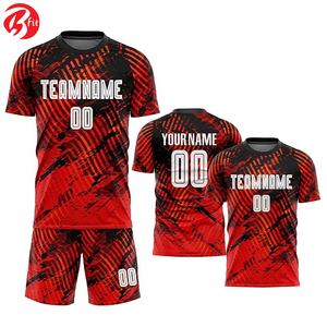 Uniforme de fútbol de manga corta para adultos Equipo deportivo Camiseta de fútbol Camisetas y tops de corte automatizado para ropa de fútbol - Product Image 6