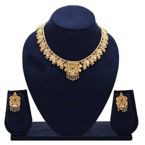 Conjunto de collares chapados en oro de 14K 18K 24K a la moda al por mayor, conjunto de collares de diseño Floral tradicional, conjunto de joyería de lujo con relleno de oro de latón - Product Image 1