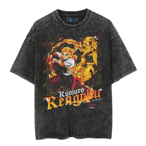 Graphique personnalisé 250GSM 100% coton Streetwear Vintage T-shirt poids lourd surdimensionné lavage à l'acide DTG impression hommes bande étoile T-shirt - Product Image 2