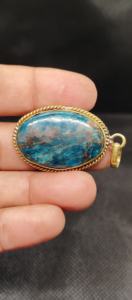 Colgante de Latón Natural Apetitte, Colgante de Joyería Azul - Product Image 5