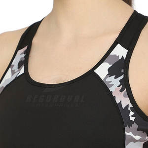 Último diseño personalizado impresión mujeres deportes sujetador Spandex poliéster hecho mujeres deportes sujetador para la venta - Product Image 6