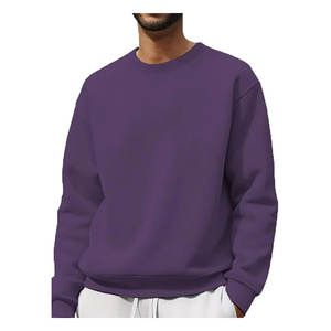 Pull ras du cou surdimensionné pour hommes Sweat-shirt en coton uni brodé avec logo personnalisé avec décoration à motif d'hiver Logo imprimé - Product Image 5