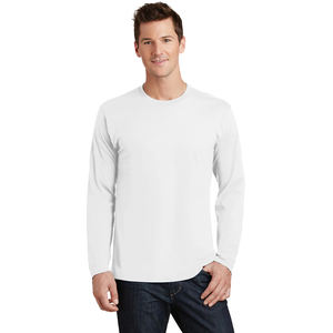 Athletic Men's Men's Premium Fitted <b>Long</b> <b>Sleeve</b> Crew <b>T</b> <b>Shirt</b> Mens <b>Long</b>-<b>Sleeve</b> Lightweight French Terry Crewneck hoodies - Product Image 4
