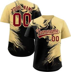 Maillot de baseball vierge personnalisé Offre Spéciale chemise 100 polyester boutonnée raglan - Product Image 6