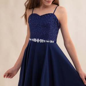 Bridella BS93ML Navy <b>Bridal</b> <b>Belt</b> with Rhinestone & <b>Pearl</b> Decorations Adjustable Fit for Weddings Proms & Formal Events - Product Image 5