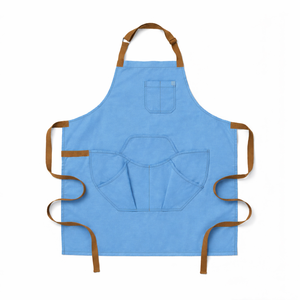 Yellow Sleeveless Bib <b>Apron</b> Multiple Pockets Eco-Friendly Oil-Resistant Canvas Woven for Cooking Daily Use Fashionable Style - Product Image 5