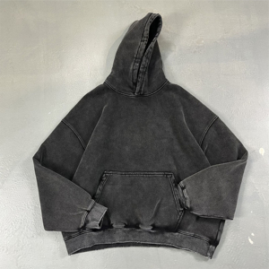 Professionnel Offre Spéciale hommes sweats à capuche lavé à l'acide personnalisation conception Logo unisexe vêtements décontractés hommes sweats à capuche 100% coton polaire - Product Image 5