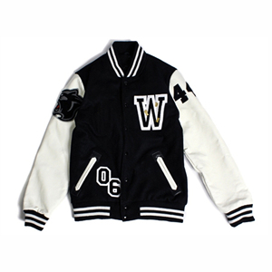 Custom Design <b>White</b> Leather & Wool Winter Sheep Fur Baseball Letterman Varsity <b>Jackets</b> for <b>Men</b> College - Product Image 2