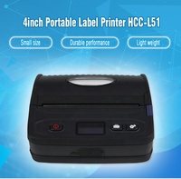 Printer Label termal kode batang seluler 4 inci BT nirkabel 80mm/S HCC-L51 daya Super