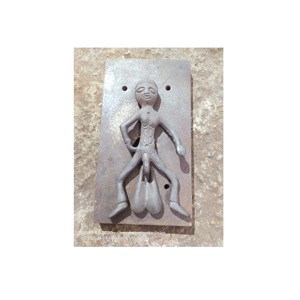 Aldaba de puerta de figurita de hombre de Metal, accesorio de puerta de Metal, uso decorativo elegante para el hogar para puertas principales, Hardware - Product Image 1