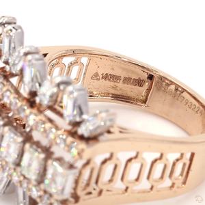 Bague élégante en or et diamants pour femme, design moderne et brillant, bijoux fins, cadeau de mariage ou de fiançailles, design classique - Product Image 3