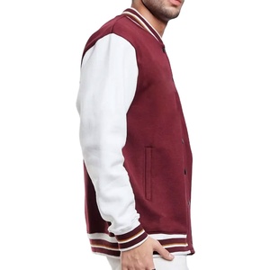 Blouson de baseball décontracté surdimensionné en toile vintage personnalisé par le fabricant, col montant, respirant, imperméable et coupe-vent, couleur unie - Product Image 3