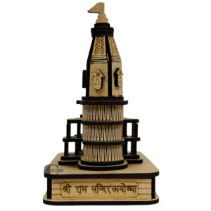 MDF brun en bois Ayodhya Ram Mandir modèle 3D décoration de la maison panneaux muraux cadeau donnant des boîtes en bois poli 5 pouces artisanat en bois - Product Image 3