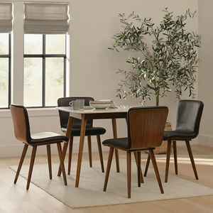 Silla de comedor minimalista de madera con asiento tapizado cómodo, fábrica de muebles personalizados OEM ODM para proyectos y venta al por menor - Product Image 2