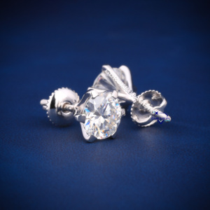 ต่างหูเพชรโมอิส925สเตอร์ลิงสีเงินสเตอร์ลิงประดับทุกวันดูสง่าสำหรับผู้หญิงที่มีความชัดเจน VVS - Product Image 5