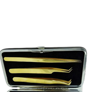 Servicio OEM disponible Juego de pinzas para pestañas con punta de diamante de 6 piezas duraderas Tipo de punta recta de tasa ajustable - Product Image 3