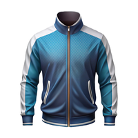 Veste zippée au design élégant pour hommes avec impression par sublimation Logo personnalisé Vêtements d'extérieur chauds légers et durables