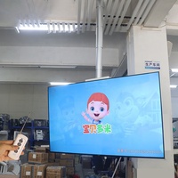 JGST Nouveau support de télévision motorisé à suspension télescopique cachée pour plafond, orientable et entièrement articulé, avec télécommande, capacité 86 pouces