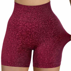 Elastic Quick-Drying Seamless Yoga Shorts Casual Shorts with Solid Pattern leggings, Seamless, High Waist - Product Image 1