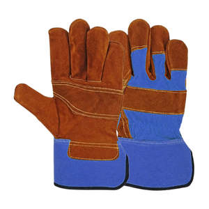Gants de travail de soudure en cuir anti-chimique, manchette de sécurité arrière, paume patchée, gants respirants résistants à la déchirure, nouvel arrivage - Product Image 5