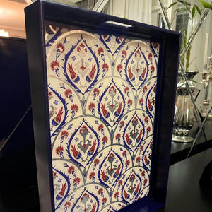 Bandeja de Servicio de Diseño con Recubrimiento de Esmalte de Madera MDF, Bandeja de Mesa de Alta Calidad para Hoteles y Restaurantes - Product Image 1