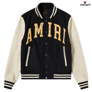 Vestes de baseball en toile tendance et très vendues, de haute qualité, logo universitaire personnalisé sur le devant, unisexe, hiver - Product Image 5
