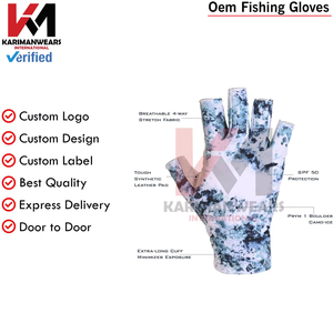 ถุงมือตกปลา OEM ทนทานสำหรับน้ำเค็มและน้ำจืด ขายส่ง ถุงมือตกปลาแบบเต็มนิ้ว ขายส่งจากโรงงาน OEM - Product Image 3