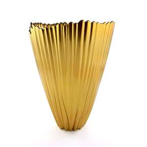 Maceta dorada Artesanía de metal Florero moderno metálico Decoración del hogar Florero de alta calidad Precios baratos Florero decorativo Lo último - Product Image 4