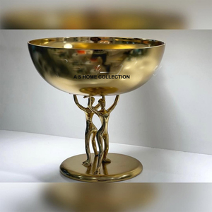 Dernier 2025 argent brillant nouvelle collection Ramadan design de luxe métal chocolat et dattes pistache bol de service - Product Image 5