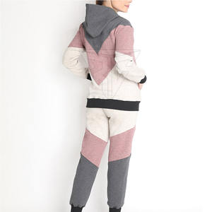 Chándal Tech Fleece para mujer 100% algodón liso diseño de dos piezas para adultos temporada de invierno Top de sudoración - Product Image 4