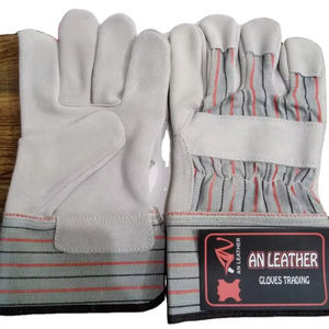 Guantes de trabajo de cuero XL con forro de algodón Cómodo protección antiimpacto Ignífugo para trabajos de uso general y soldadura - Product Image 1