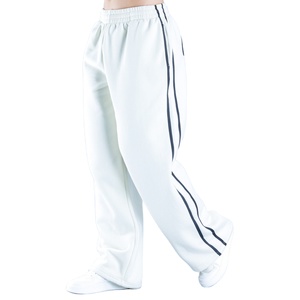 Pantalones Jogger de Mujer de Algodón de Alta Calidad OEM Personalizados, Blancos, Anchos, con Rayas Laterales, Pantalones de Mujer 2026 - Product Image 1