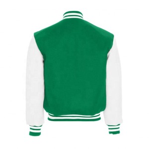 Chaqueta de bombardero de béisbol Varsity Letterman con logotipo personalizado fino para hombre, cuero en relieve para la temporada de invierno - Product Image 6