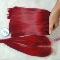 Extensions de cheveux vierges lisses en gros, double épaisseur, couleur naturelle, cheveux humains vietnamiens d'un seul donneur, trame Genius double résistance