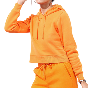 Sweat à capuche court Activewear pour femmes fabriqué à partir de tissu de qualité pour les entraînements, les promenades ou les journées de détente confortables-Service de gros - Product Image 4