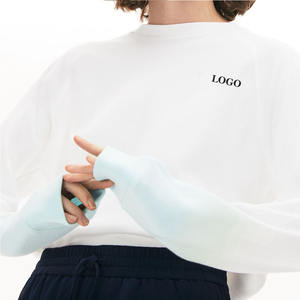 Sweat-shirt en molleton basique pour femme, col rond, mélange coton et polyester, manches longues, pull-over, coupe ample et décontractée, sweat-shirt élégant - Product Image 5